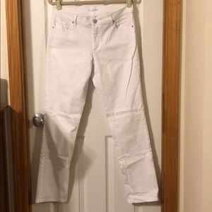 LOFT white jeans modern straight